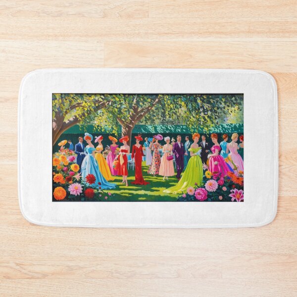 Item preview, A garden party with elegant dress attendees designed and sold by EtCreative.