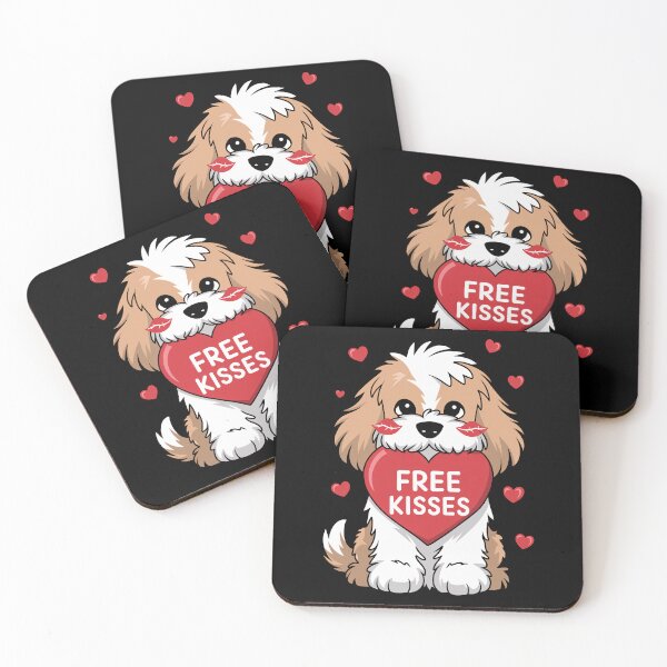 Item preview, Cute Cavapoo Dog Valentines Day Heart Free Kisses designed and sold by FurryHavenPH.