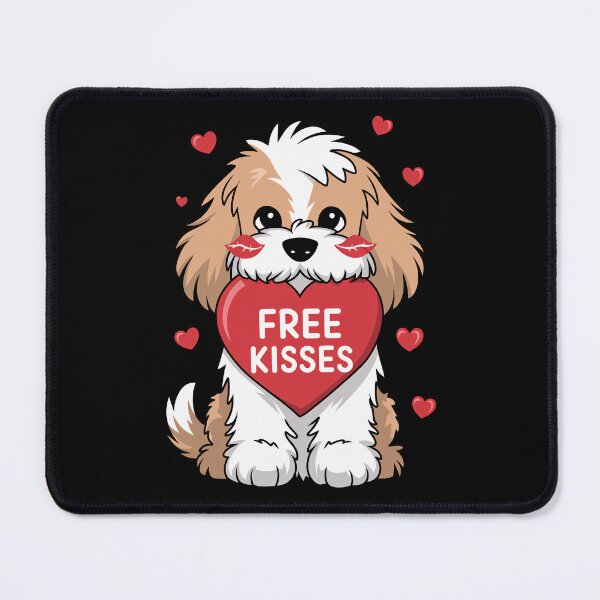Item preview, Cute Cavapoo Dog Valentines Day Heart Free Kisses designed and sold by FurryHavenPH.