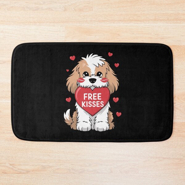 Item preview, Cute Cavapoo Dog Valentines Day Heart Free Kisses designed and sold by FurryHavenPH.