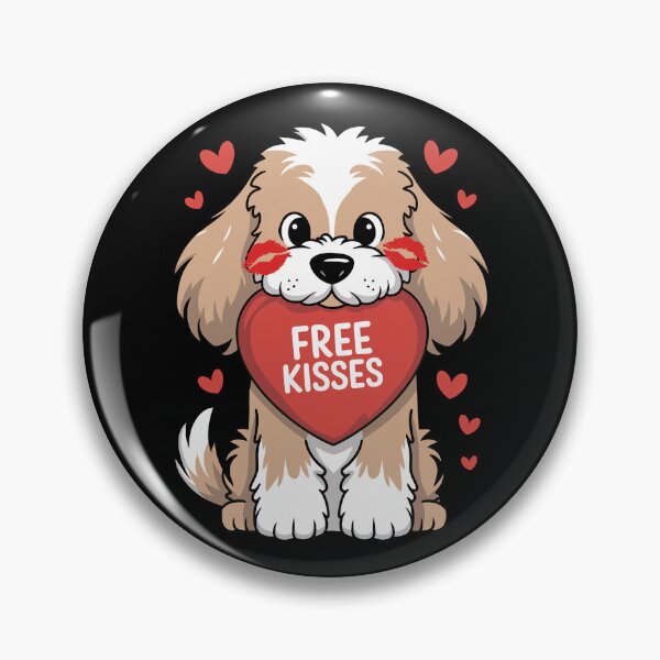 Item preview, Cute Cockapoo Dog Valentines Day Heart Free Kisses designed and sold by FurryHavenPH.