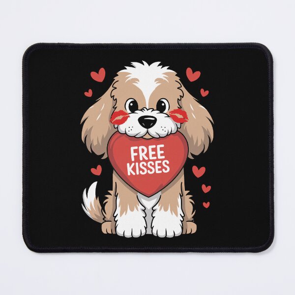 Item preview, Cute Cockapoo Dog Valentines Day Heart Free Kisses designed and sold by FurryHavenPH.