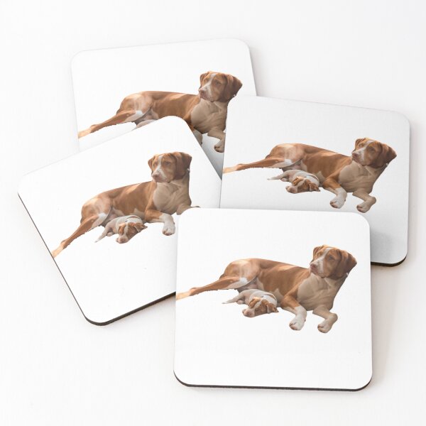 Item preview, Dog mom is lying with puppy Brittany Dog designed and sold by DamioPolArt.