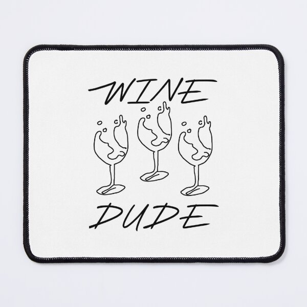 Item preview, wine glass with line drawing wine dude designed and sold by vibeno1.