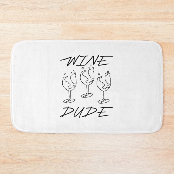 Item preview, wine glass with line drawing wine dude designed and sold by vibeno1.