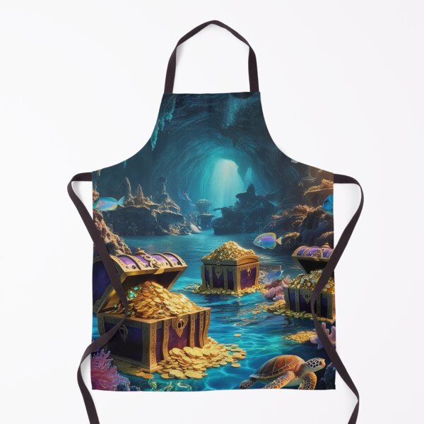 Item preview, Hidden Treasure Cavern: Gold and Marine Wonders designed and sold by EsraaCreations.