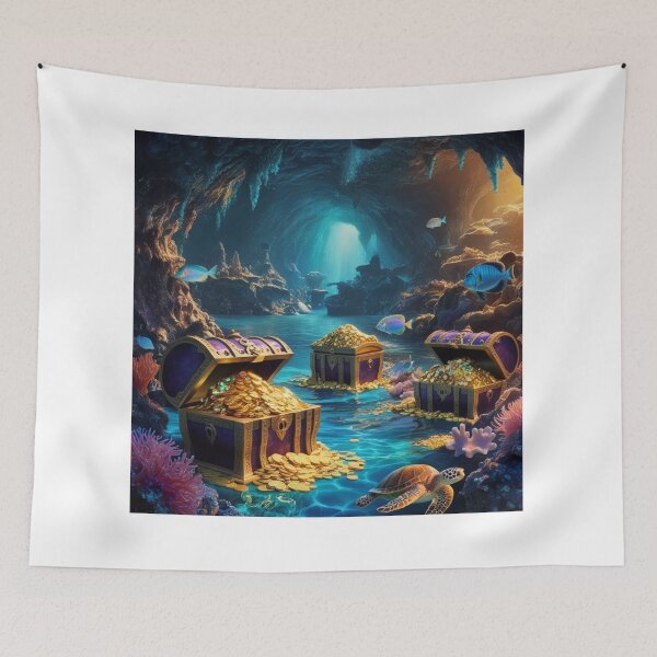 Item preview, Hidden Treasure Cavern: Gold and Marine Wonders designed and sold by EsraaCreations.