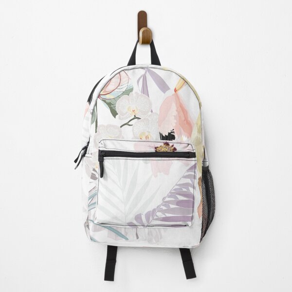 Item preview, Tropical vintage palm leaves and flowers, pelican floral illustration. designed and sold by MatyKotiv.