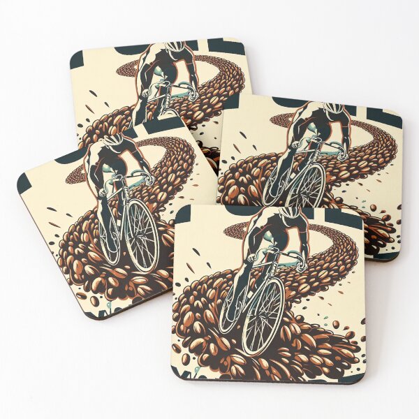 Item preview, Fuel Your Ride: Coffee-Powered Cycling Poster designed and sold by velocasso.