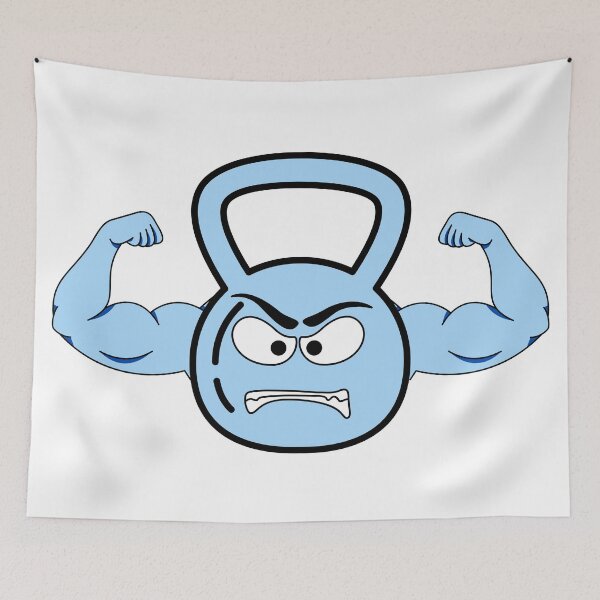 Item preview, Muscled Kettlebell Gym Bro | blue designed and sold by Shamrocx.