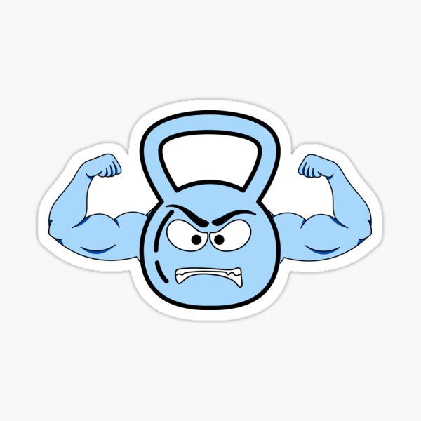 Item preview, Muscled Kettlebell Gym Bro | blue designed and sold by Shamrocx.