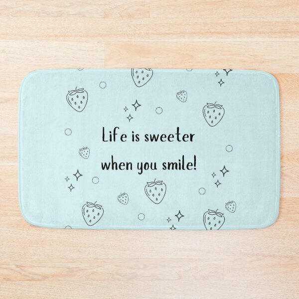 Item preview, Life is Sweeter When You Smile | Pastel Blue Background | Positive Quote designed and sold by Mystify-.