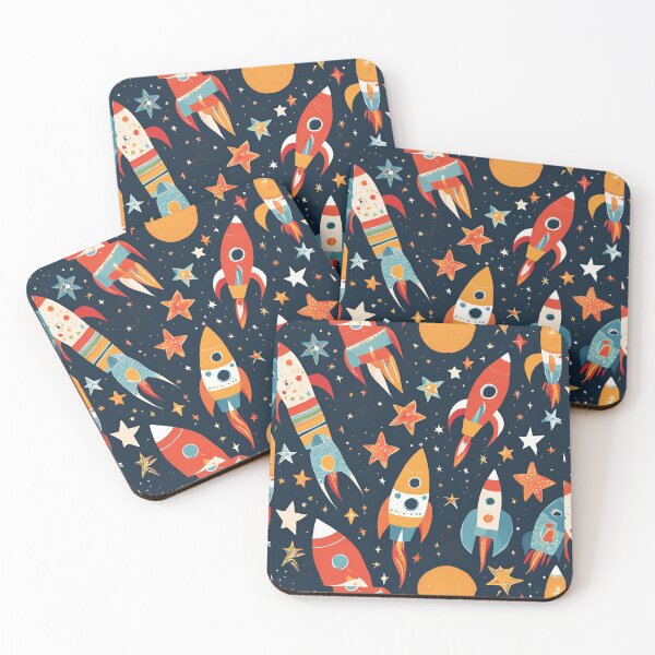 Item preview, Rockets Print – Fun, Retro Rocket Art for Space Lovers and Adventurers designed and sold by stxaris.