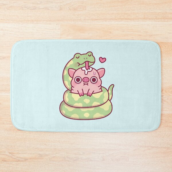 Item preview, Cute Snake Curl Around An Anxious Pig designed and sold by rustydoodle.