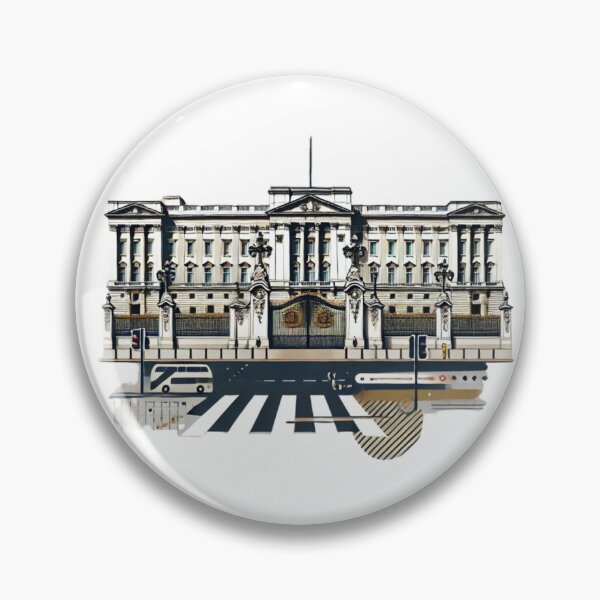 Item preview, Modern Buckingham Palace Digital Artwork – Minimalist London Landmark Design designed and sold by RelaxMusic.