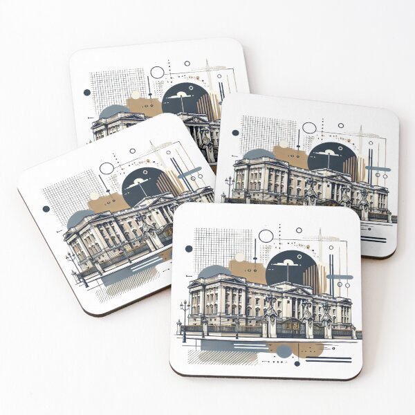 Item preview, Modern Buckingham Palace Digital Artwork – Minimalist London Landmark Design designed and sold by RelaxMusic.