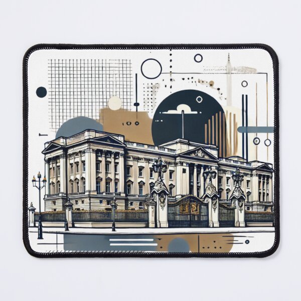 Item preview, Modern Buckingham Palace Digital Artwork – Minimalist London Landmark Design designed and sold by RelaxMusic.