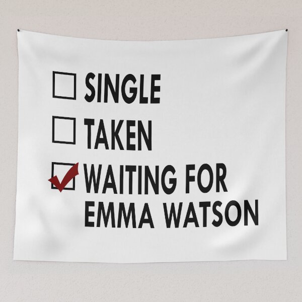 Item preview, Waiting for Emma Watson Black White designed and sold by Sasya.