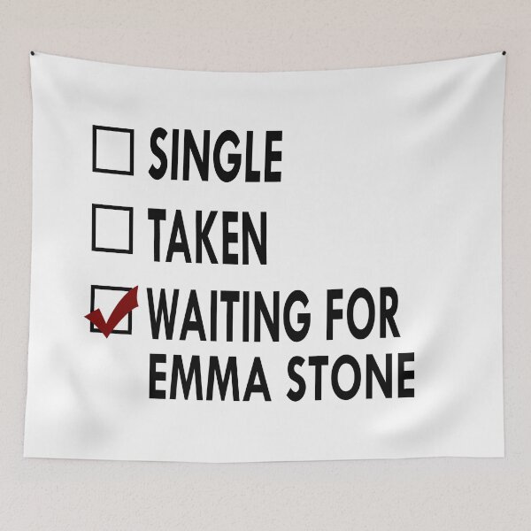 Item preview, Waiting for Emma Stone Black White designed and sold by Sasya.