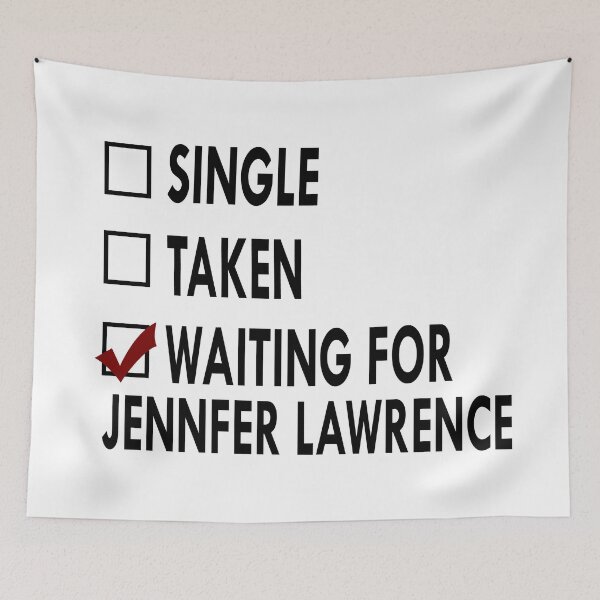 Item preview, Waiting for Jennifer lawrence Black White designed and sold by Sasya.