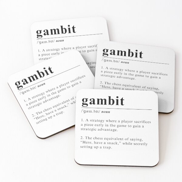 Item preview, Definition of Gambit - Simple elegant chess design designed and sold by Chess64.