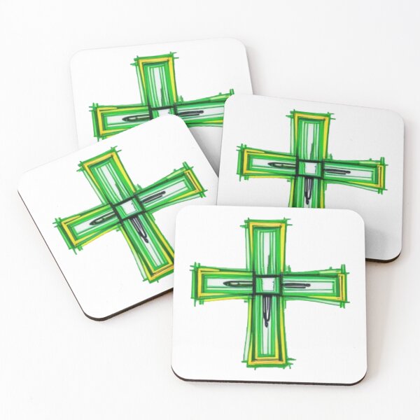 Item preview, Jinx Inspired Green Cross Scribble designed and sold by RebelPaintBrush.