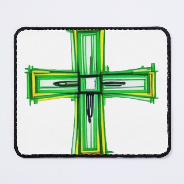 Item preview, Jinx Inspired Green Cross Scribble designed and sold by RebelPaintBrush.