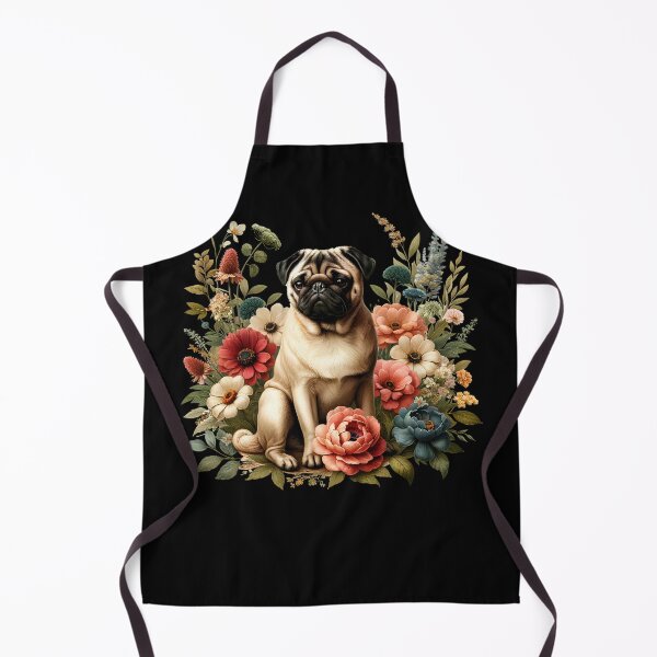 Item preview, Pug Aesthetic Boho Floral for Girls Women designed and sold by Kimberley King Art King Art.