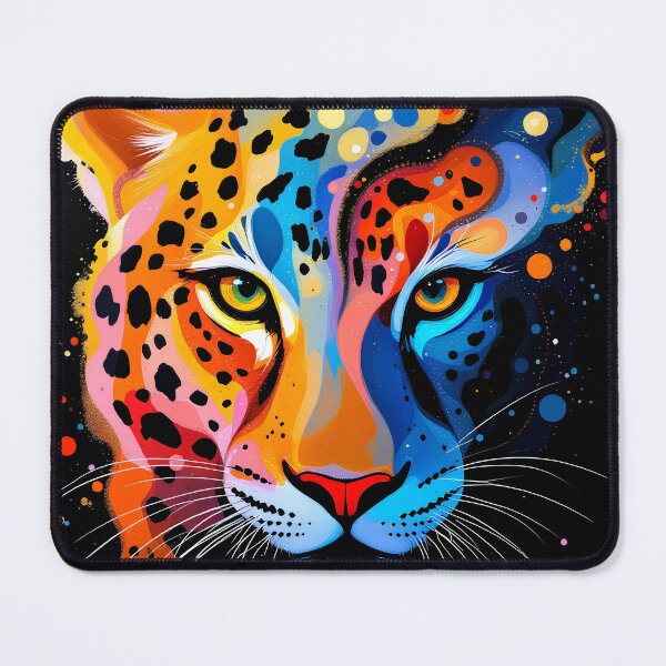 Artikelvorschau, Lebendiger abstrakter Leopard - Bunte Dschungel-KI-Kunst entworfen und verkauft von DanielC89.