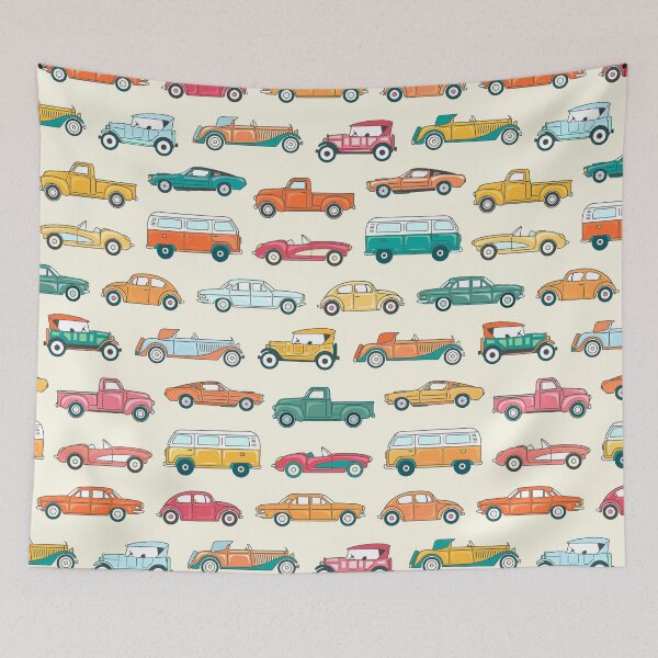 Item preview, Cute Retro Cars - Barbie Colors designed and sold by TigaTiga.