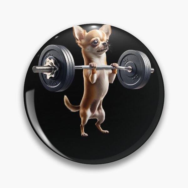 Item preview, Chihuahua Deadlift Weightlifting Funny Fitness Workout Gym Dog Lover designed and sold by Kimberley King Art  King Art.