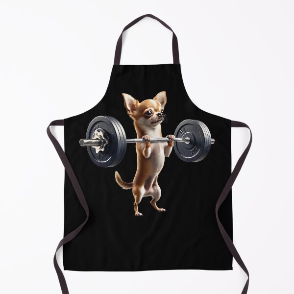 Item preview, Chihuahua Deadlift Weightlifting Funny Fitness Workout Gym Dog Lover designed and sold by Kimberley King Art  King Art.