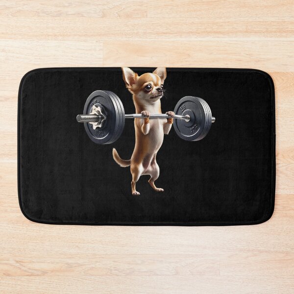 Item preview, Chihuahua Deadlift Weightlifting Funny Fitness Workout Gym Dog Lover designed and sold by Kimberley King Art  King Art.