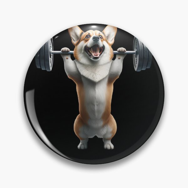 Item preview, Corgi Deadlift Weightlifting Funny Fitness Workout Gym Dog Lover designed and sold by Kimberley King Art  King Art.