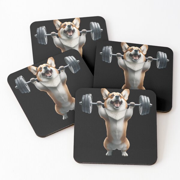Item preview, Corgi Deadlift Weightlifting Funny Fitness Workout Gym Dog Lover designed and sold by Kimberley King Art  King Art.