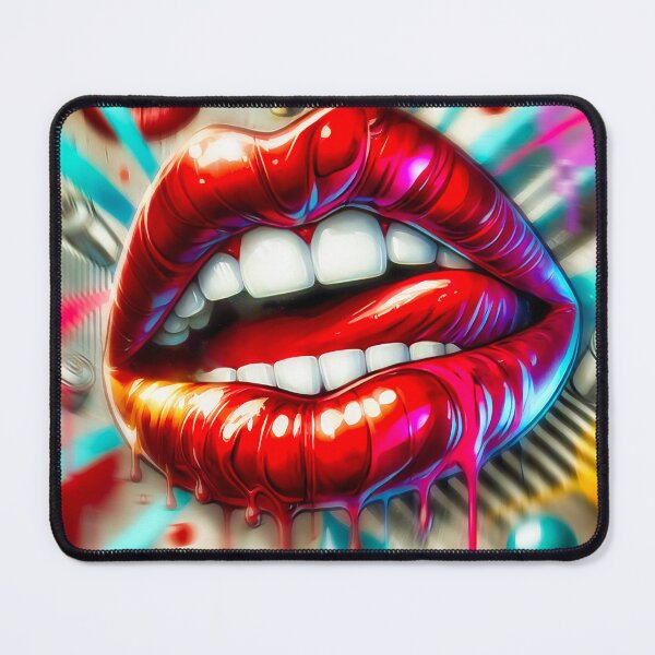 Item preview, Modern graffiti wall art lips and mouth designed and sold by Drone-tees.