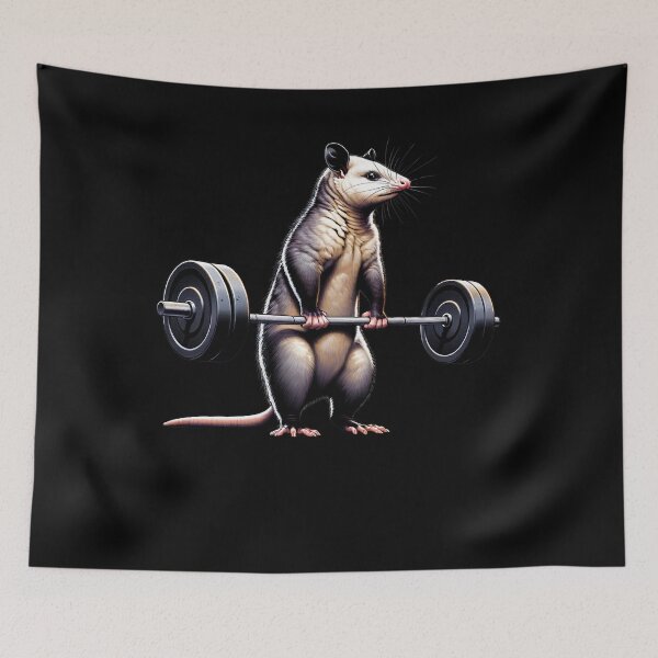 Item preview, Possum Deadlift Weightlifting Funny Fitness Workout Gym designed and sold by Kimberley King Art  King Art.