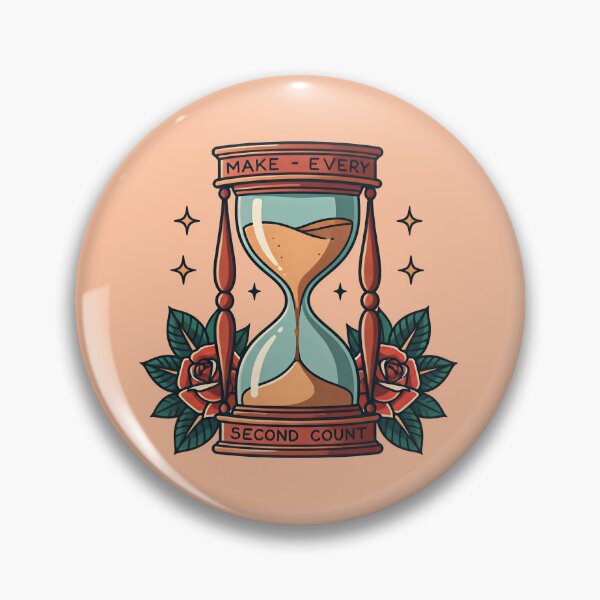 Item preview, Hourglass and Roses - "Make Every Second Count" designed and sold by Tattee.