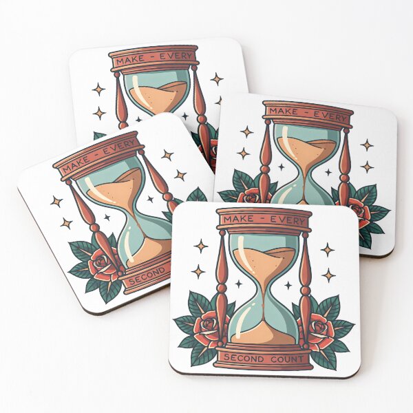 Item preview, Hourglass and Roses - "Make Every Second Count" designed and sold by Tattee.