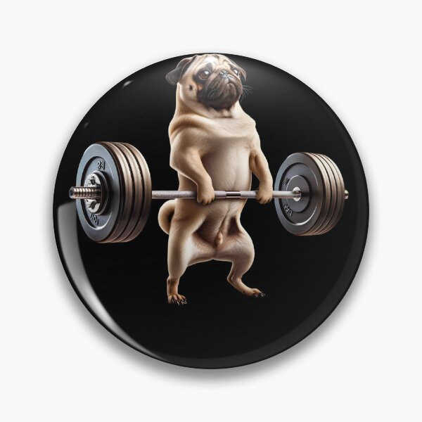 Item preview, Pug Deadlift Weightlifting Funny Fitness Workout Gym Dog Lover designed and sold by Kimberley King Art  King Art.
