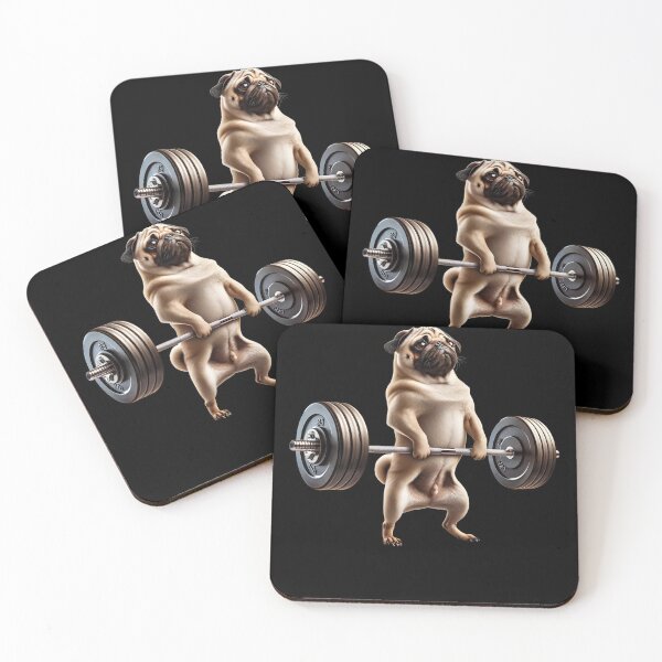 Item preview, Pug Deadlift Weightlifting Funny Fitness Workout Gym Dog Lover designed and sold by Kimberley King Art  King Art.