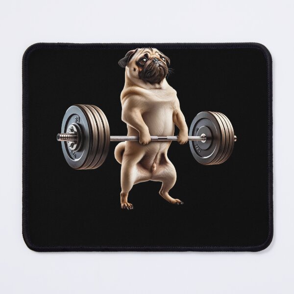 Item preview, Pug Deadlift Weightlifting Funny Fitness Workout Gym Dog Lover designed and sold by Kimberley King Art King Art.