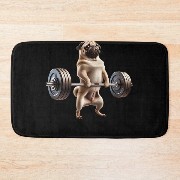 Item preview, Pug Deadlift Weightlifting Funny Fitness Workout Gym Dog Lover designed and sold by Kimberley King Art  King Art.