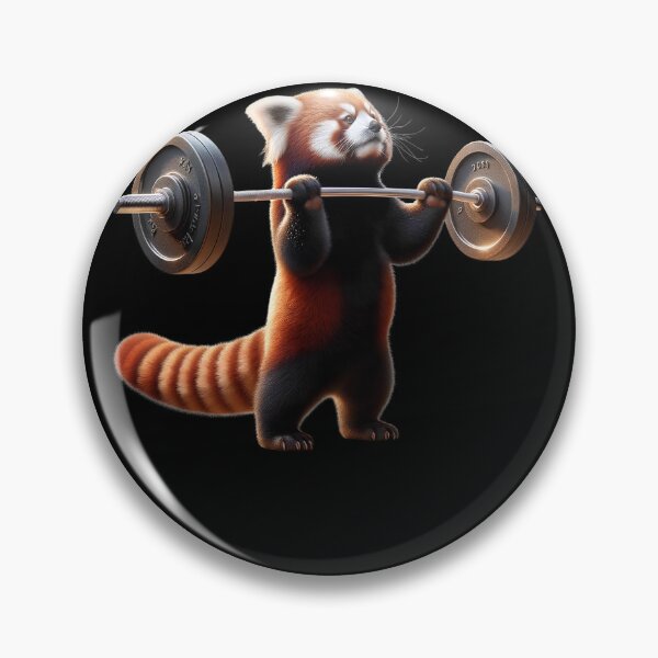 Item preview, Red Panda Deadlift Weightlifting Funny Fitness Workout Gym Lover designed and sold by Kimberley King Art  King Art.