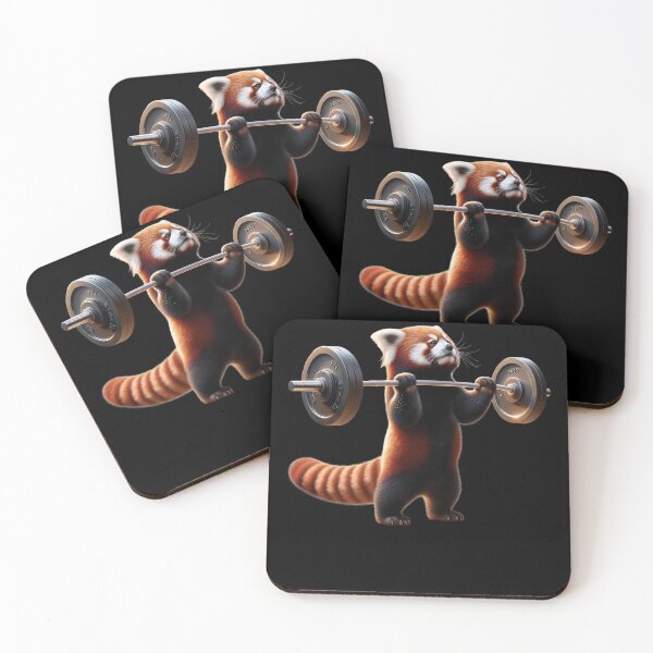 Item preview, Red Panda Deadlift Weightlifting Funny Fitness Workout Gym Lover designed and sold by Kimberley King Art  King Art.