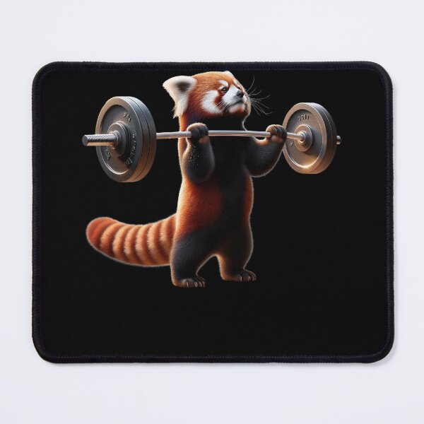 Item preview, Red Panda Deadlift Weightlifting Funny Fitness Workout Gym Lover designed and sold by Kimberley King Art  King Art.