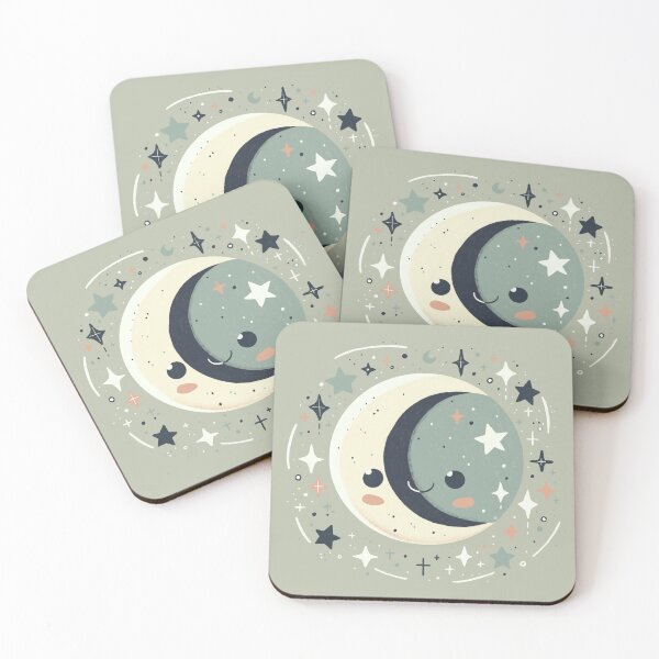 Item preview, Smiling Moon and Stars designed and sold by Itouchedabee.
