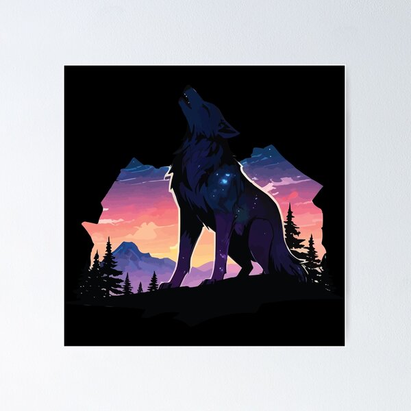 Sunset Fox.Generated AI. Art Print Framed Wall Art Poster Canvas Print Picture | UK