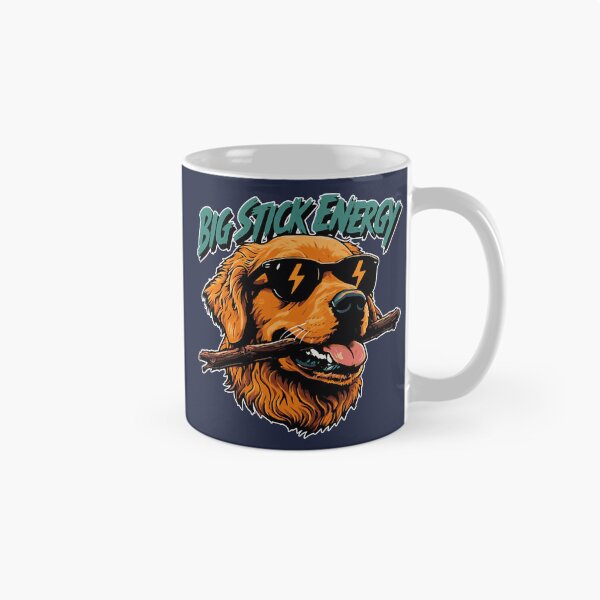 Item preview, Big Stick Energy – Funny Golden Retriever Dog Meme Art designed and sold by PricklyBearArt.