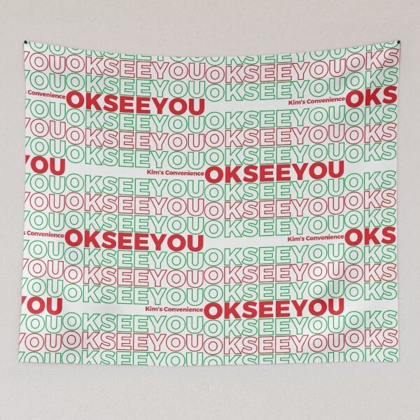 Item preview, OKSEEYOU - Funny Kim's Convenience Saying R/G Collage Inspo designed and sold by Amelia Blanca.